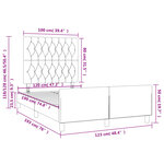vidaXL Cadre de lit avec tête de lit rose 120x190 cm velours