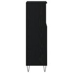 Meuble de salle de bains vidaXL Noir Chêne 30x30x100 cm Bois d'ingénierie