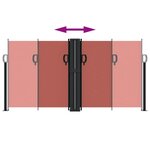 vidaXL Auvent latéral rétractable terre cuite 120x1200 cm