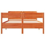 vidaXL Cadre de lit sans matelas cire marron 120x200cm bois pin massif