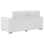 vidaXL Canapé Loveseat 160 cm avec coussin Blanc Faux cuir