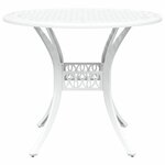 vidaXL Ensemble de salle à manger pour jardin 7 Pièces Blanc Aluminium