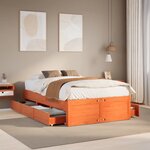 vidaXL Cadre de lit sans matelas avec tiroirs 120x200 cm bois pin