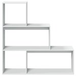 vidaXL Étagère séparatrice de pièce à 3 niveaux blanc 123x29x123 cm