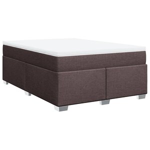 vidaXL Sommier à lattes de lit avec matelas Marron foncé 140x200 cm