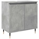 vidaXL Ensemble de meubles de salle de bain 3 Pièces gris béton