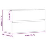 vidaXL Armoire d'évier chêne artisanal 90x38 5x45 cm bois d'ingénierie