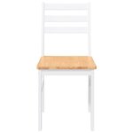 vidaXL Chaises à manger 2 Pièces blanc bois massif caoutchouc
