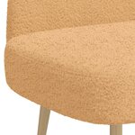 vidaXL Banc rembourré avec dossier Beige 110 x 60 x 76 cm Bouclé