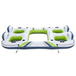 Bestway Île flottante Hydro-Force Blanc  Bleu et Vert 302 x 219 cm PVC
