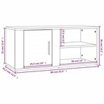 vidaXL Meubles TV 2 Pièces Noir 80x31 5x36 cm Bois d'ingénierie