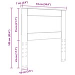 vidaXL Tête de lit avec tête de lit Chêne fumé 90 cm Bois d'ingénierie