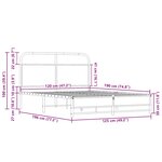 vidaXL Cadre de lit sans matelas 120x190 cm cm chêne sonoma