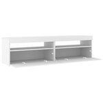 vidaXL Meubles TV 2 Pièces avec lumières LED Blanc 75x35x40 cm