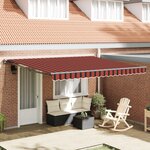 vidaXL Parasol manuel rétractable - Orange et Marron  400 x 300 cm