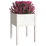 vidaXL Jardinières 2 Pièces Blanc 50x50x70 cm Bois de pin massif