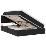 vidaXL Lit de Rangement avec matelas Noir 140 x 190 cm Velours