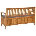 vidaXL Banc de rangement de jardin avec coussin 148 cm Bois d'acacia