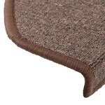 vidaXL Tapis d'escalier 30 pièces 65 x 24 x 4 cm Marron café Demi-rond Grand