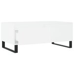 vidaXL Table basse Blanc 90x50x36 5 cm Bois d'ingénierie