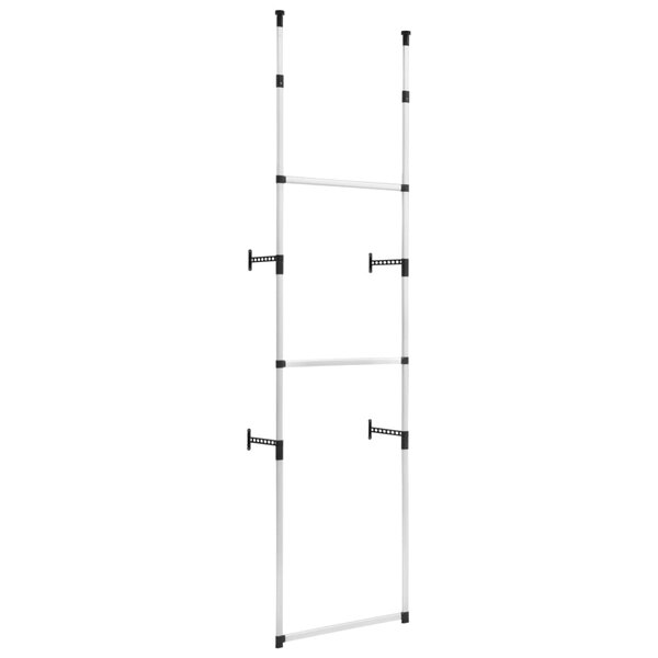 vidaXL Système de garde-robe télescopique avec barres Aluminium