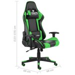 vidaXL Chaise de jeu pivotante Vert PVC