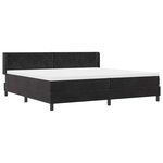 Lit Box Spring vidaXL avec Matelas Noir 200x200 cm Velours