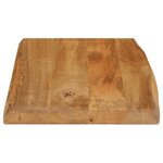 vidaXL Dessus de table 60x40x2 5 cm bord vivant bois massif manguier