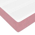 vidaXL Lit à ressorts avec matelas Rose 90 x 210 cm tissu