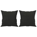 vidaXL Ensemble de canapés 2 Pièces avec coussins noir tissu
