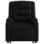 vidaXL Fauteuil inclinable Noir Similicuir