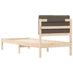 vidaXL Cadre de lit avec tête de lit rembourrée Taupe 80 x 200 cm