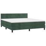 vidaXL Sommier à lattes de lit avec matelas LED Vert foncé 180x200 cm