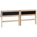 vidaXL Tête de lit capitonnée Gris foncé 200 cm Pin massif