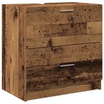vidaXL Meuble Sous Évier Bois Ancien 59 x 37 x 59 cm Bois d'ingénierie