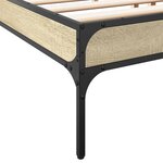vidaXL Cadre de lit sans matelas chêne sonoma 200x200 cm