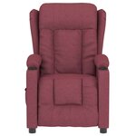 vidaXL Fauteuil électrique de massage Bordeaux Tissu