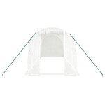vidaXL Serre avec cadre en acier blanc 12 m² 6x2x2 m
