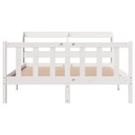 vidaXL Cadre de lit sans matelas blanc 150x200 cm bois de pin massif