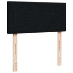vidaXL Lit ottoman avec matelas noir 100x200 cm tissu