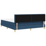 vidaXL Lit à ressort avec matelas bleu 180x200 cm tissu