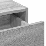 vidaXL Table de Toilette Gris 60 x 40 x 70 cm Bois d'ingénierie