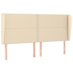 vidaXL Sommier à lattes de lit avec matelas Crème 200x200 cm Tissu