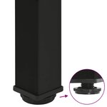 vidaXL Pieds de table de bar 4 pièces Noir 100-102 cm Acier