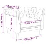 vidaXL Fauteuil Chesterfield vert foncé tissu