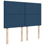 vidaXL Sommier à lattes de lit avec matelas Bleu 160x200 cm Tissu