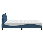 vidaXL Lit avec matelas Hanko bleu 140x200 cm tissu