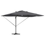 vidaXL Parasol Roma à Bras Déporté Anthracite et noir