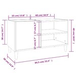 vidaXL Armoire à disques chêne sonoma 84 5x38x48 cm bois d'ingénierie