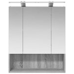 vidaXL Armoire Miroir de Salle de Bain Gris Sonoma 60 x 14.5 x 70 cm